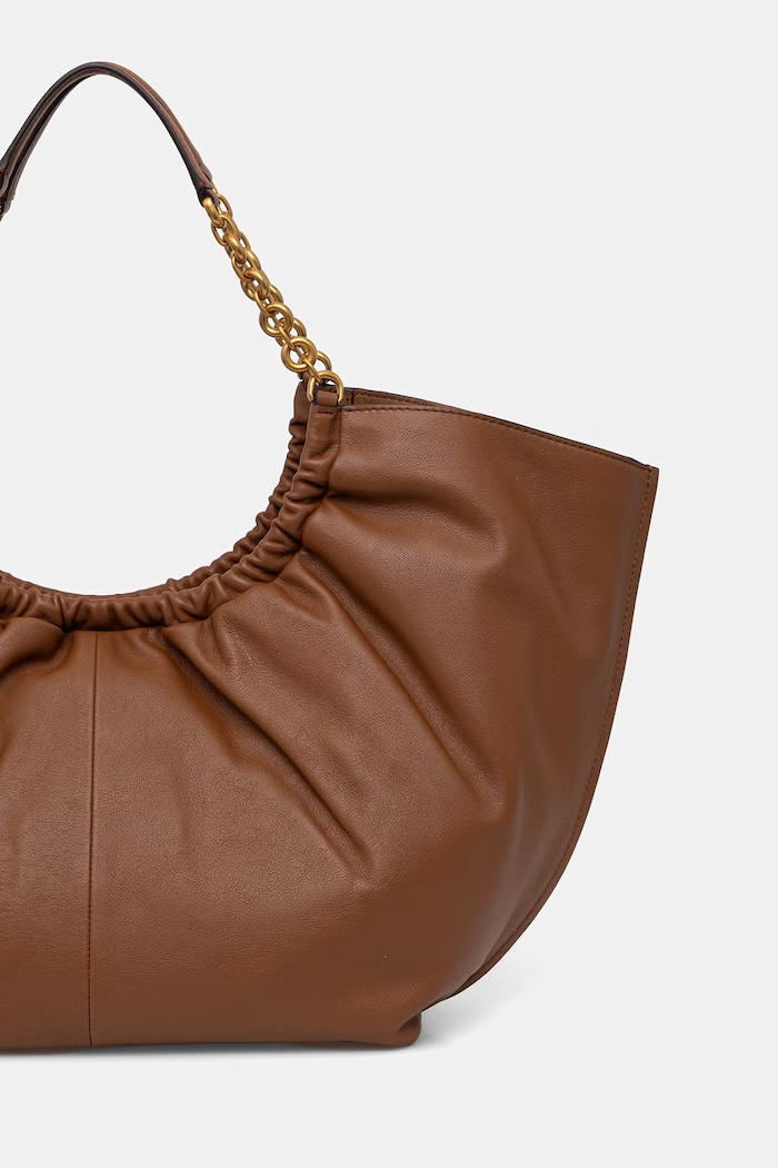 Akcesoria MICHAEL Michael Kors torebka tote damska skórzana Indie 30T6A50T9L brązowy