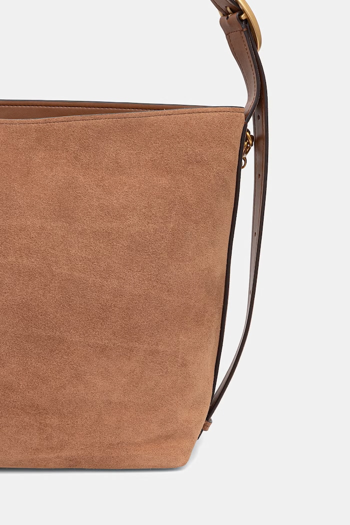 Akcesoria MICHAEL Michael Kors torebka hobo damska zamszowa Nolita 30T6AUEM8S brązowy