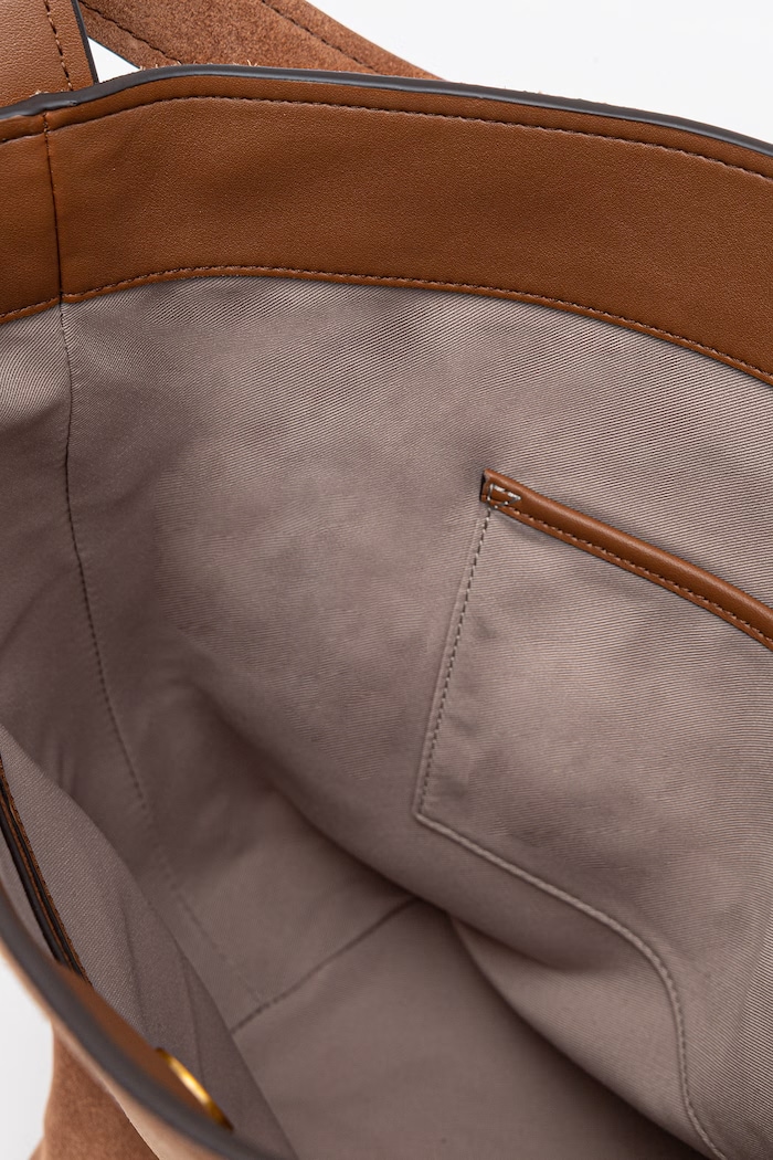 MICHAEL Michael Kors torebka hobo damska zamszowa Nolita 30T6AUEM8S brązowy