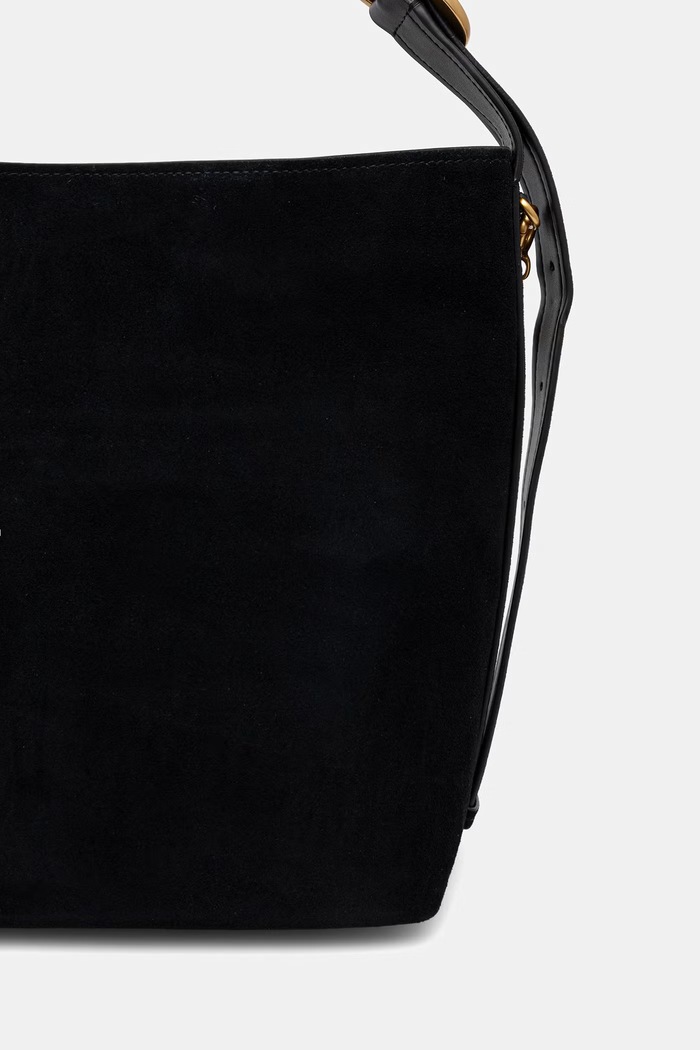 Akcesoria MICHAEL Michael Kors torebka hobo damska zamszowa Nolita 30T6AUEM8S czarny