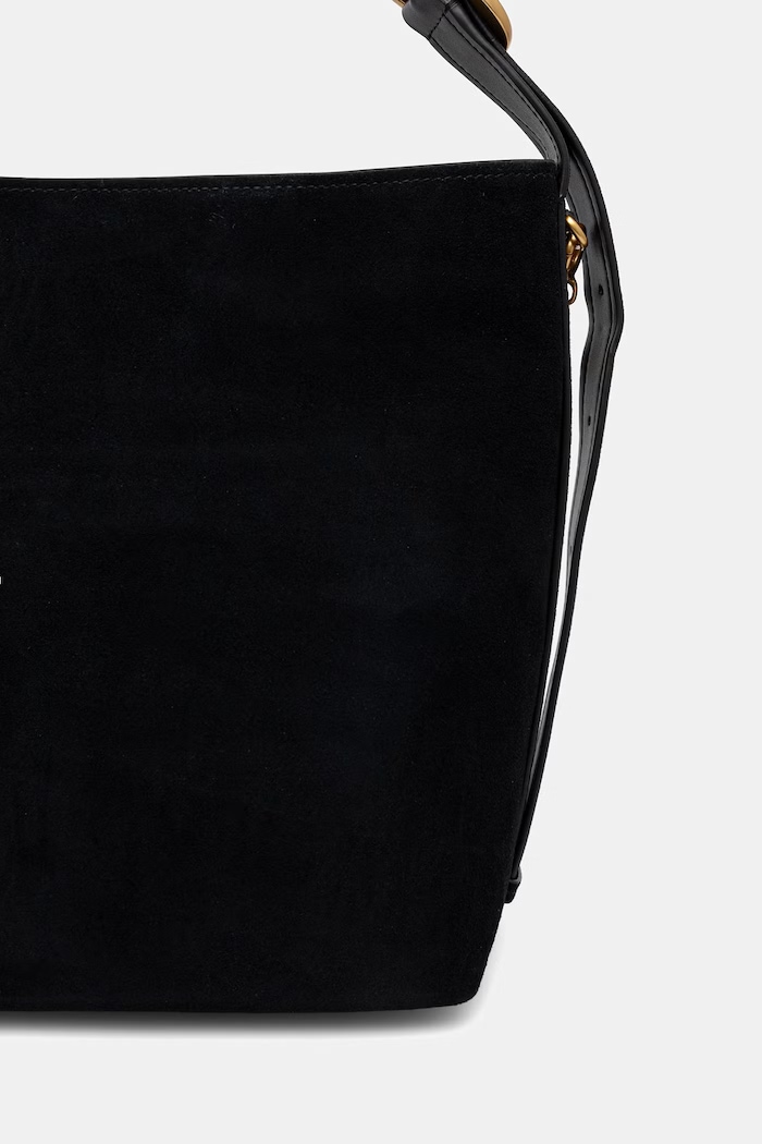 Akcesoria MICHAEL Michael Kors torebka hobo damska zamszowa Nolita 30T6AUEM8S czarny
