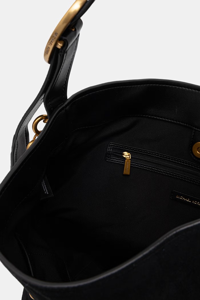 MICHAEL Michael Kors torebka hobo damska zamszowa Nolita 30T6AUEM8S czarny