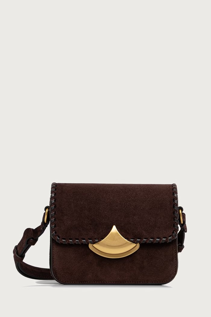 Sessun Torebka crossbody damska zamszowa DIVILUZ brązowy 26102015