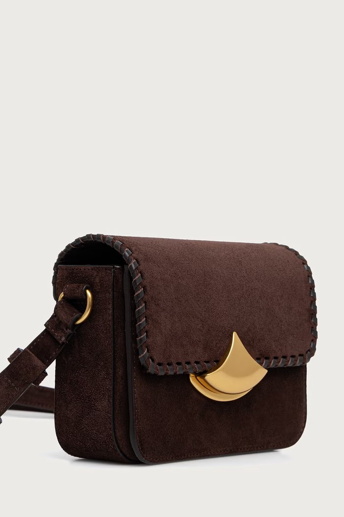 Sessun Torebka crossbody damska zamszowa DIVILUZ 26102015 brązowy AW26