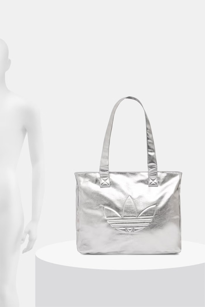 adidas Originals torebka shopper damska z imitacji skóry KR1566 srebrny