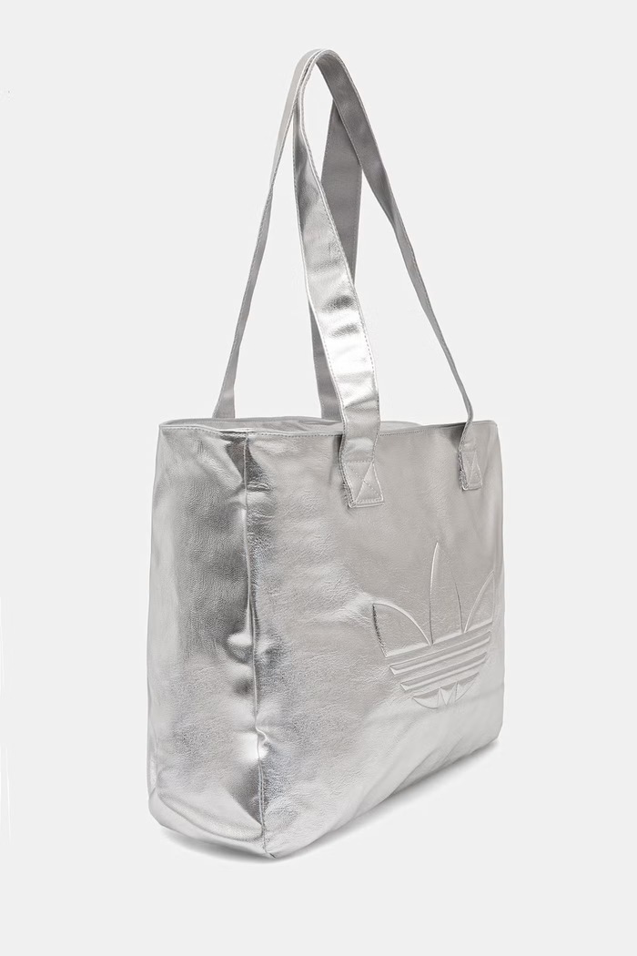 adidas Originals torebka shopper damska z imitacji skóry KR1566 srebrny AW26