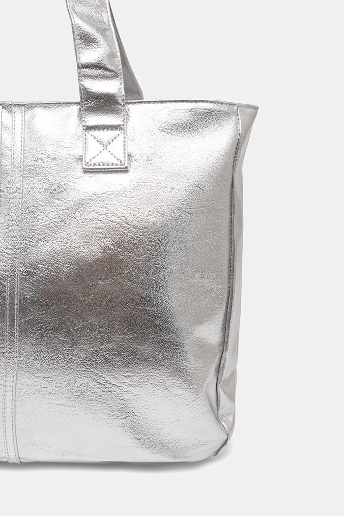 Akcesoria adidas Originals torebka shopper damska z imitacji skóry KR1566 srebrny
