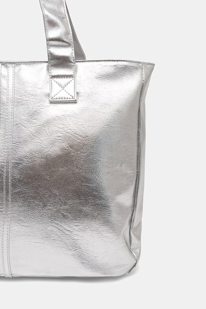 Akcesoria adidas Originals torebka shopper damska z imitacji skóry KR1566 srebrny