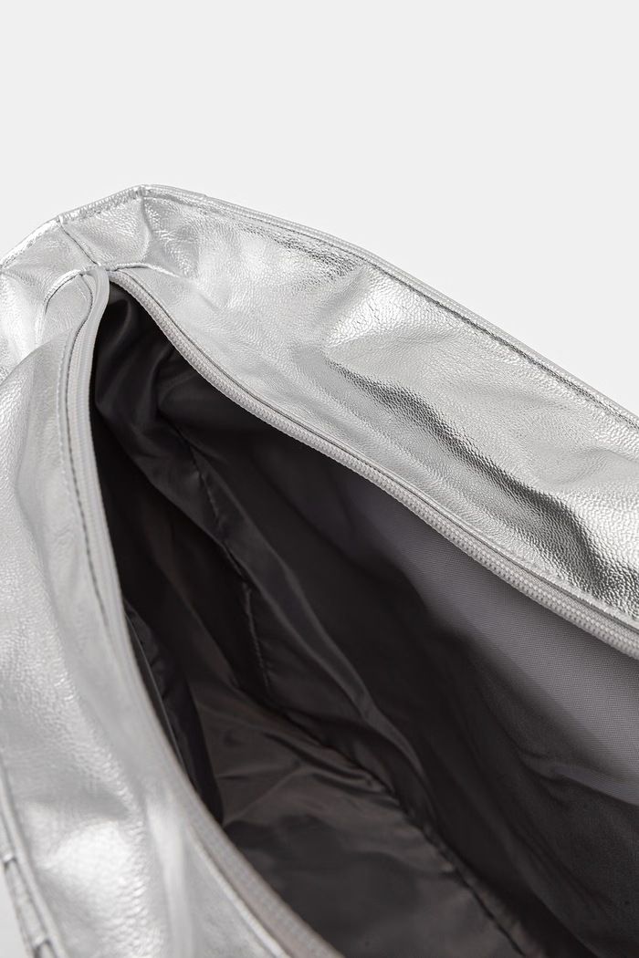 adidas Originals torebka shopper damska z imitacji skóry srebrny KR1566