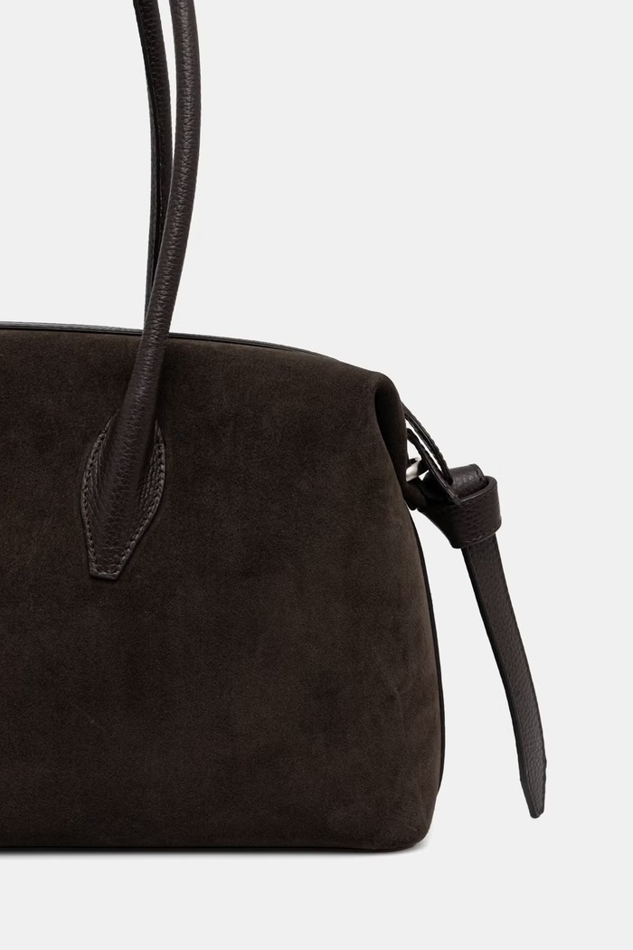 Akcesoria Yuzefi torebka tote damska zamszowa BRIOCHE DUFFLE YUZSS26.HB.BD.S029 brązowy