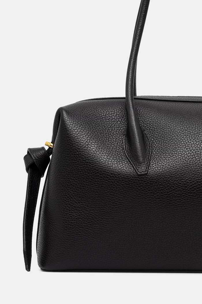 Akcesoria Yuzefi torebka shopper damska skórzana BRIOCHE DUFFLE YUZPF25.HB.BD.L034 czarny