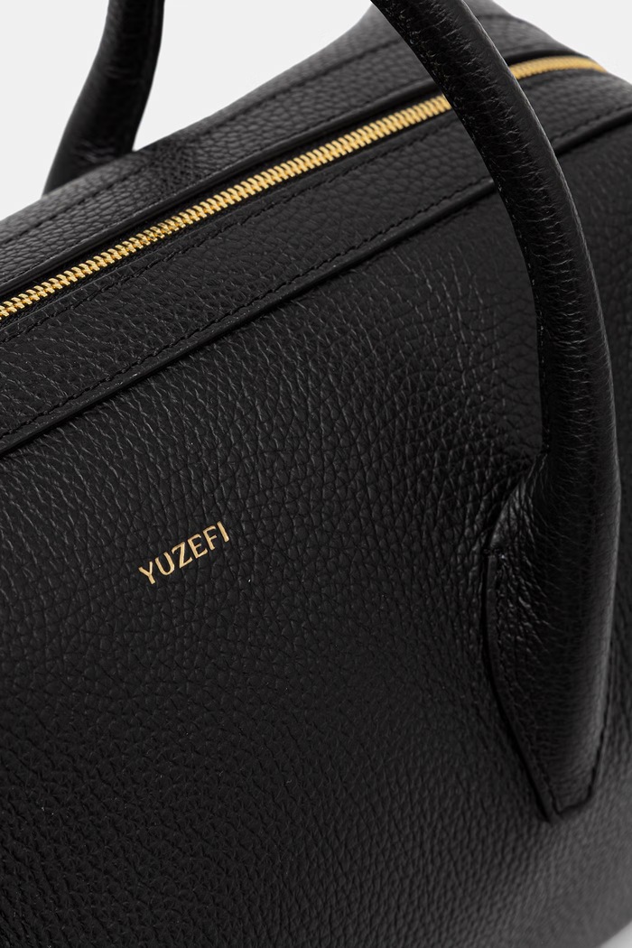 Yuzefi torebka shopper damska skórzana BRIOCHE DUFFLE czarny YUZPF25.HB.BD.L034