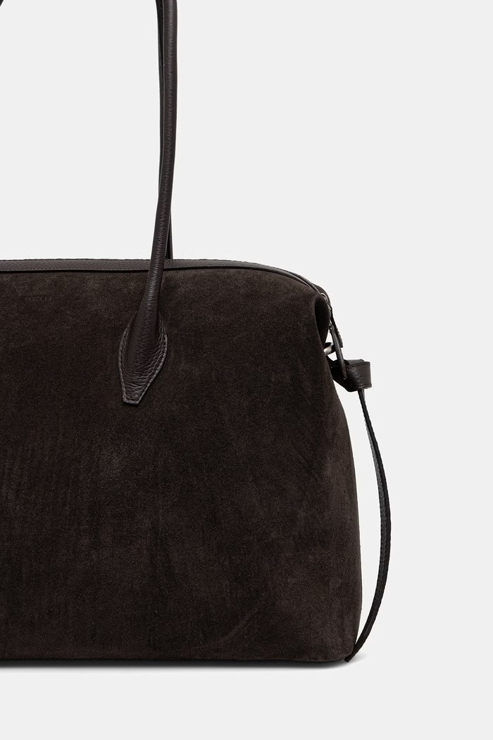 Akcesoria Yuzefi torebka tote damska zamszowa LARGE BRIOCHE DUFFLE YUZSS26.HB.LBD.S029 brązowy
