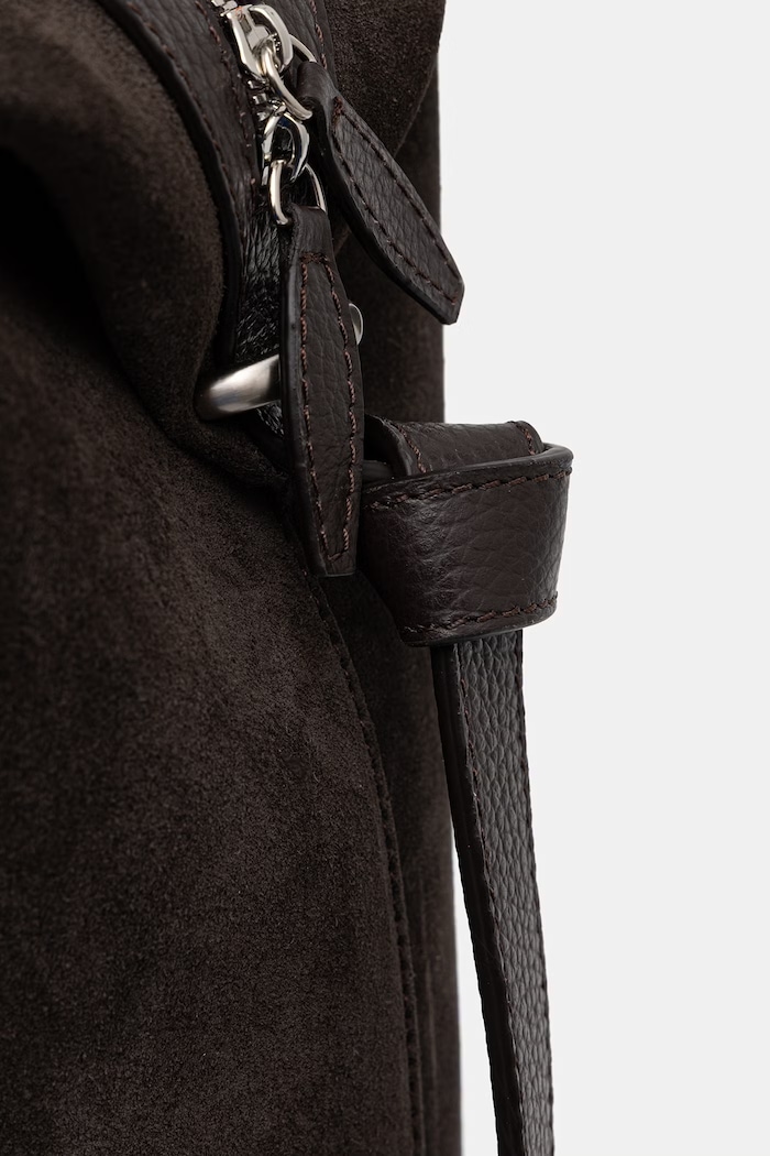 Yuzefi torebka tote damska zamszowa LARGE BRIOCHE DUFFLE brązowy YUZSS26.HB.LBD.S029