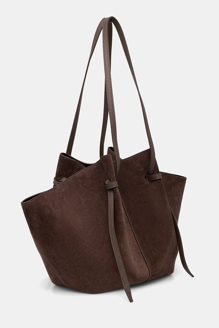 Yuzefi torebka shopper damska zamszowa LARGE MOCHI YUZRS26.HB.LM.S026 brązowy AW26