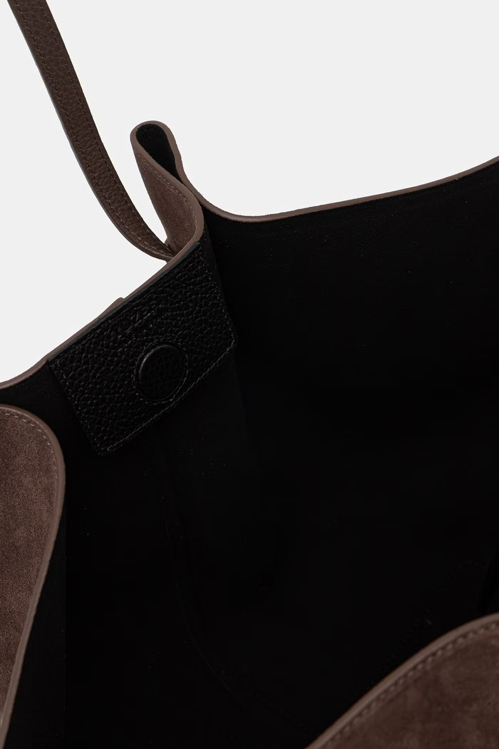 Yuzefi torebka shopper damska zamszowa LARGE MOCHI YUZRS26.HB.LM.S026 brązowy