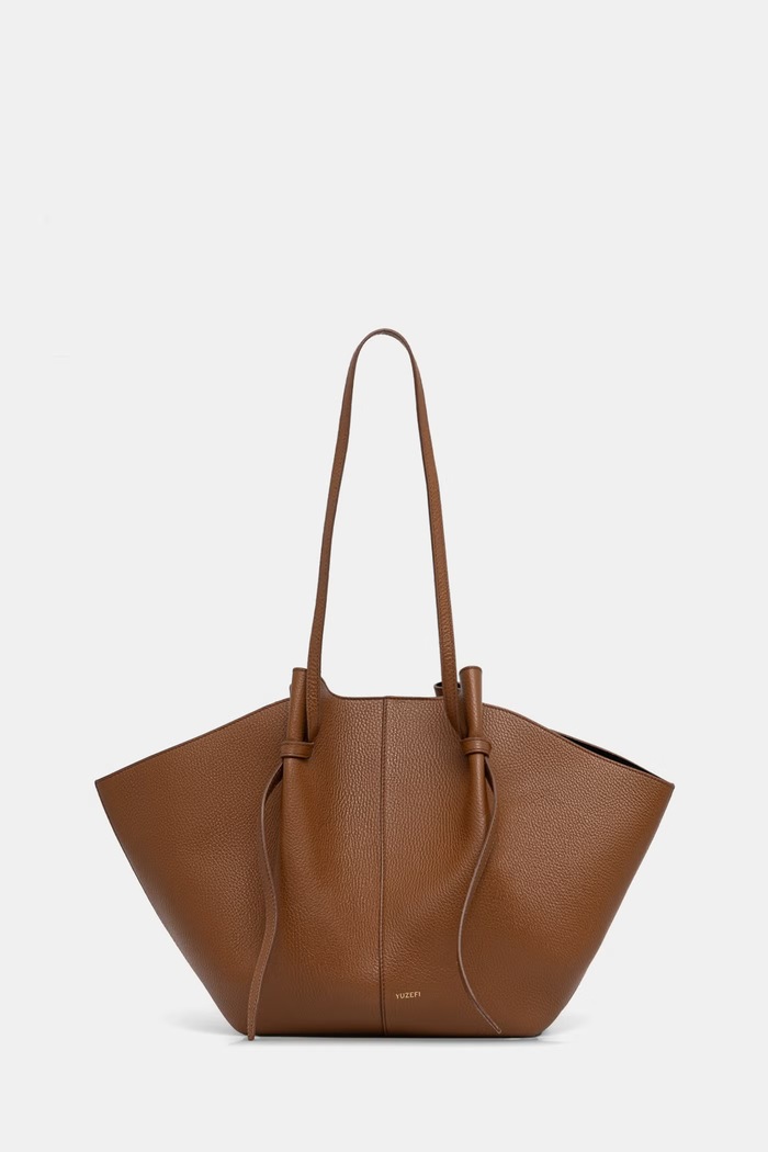 Yuzefi torebka shopper damska skórzana LARGE MOCHI brązowy YUZSS26.HB.LM.L069