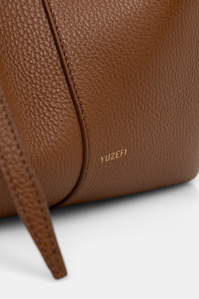 Yuzefi torebka shopper damska skórzana LARGE MOCHI brązowy YUZSS26.HB.LM.L069