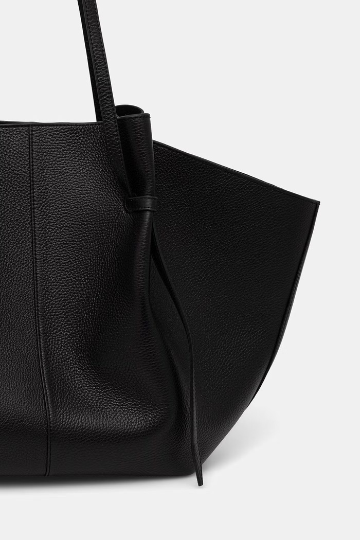 Akcesoria Yuzefi torebka shopper damska skórzana XL MOCHI YUZRS26.HB.XLM.L034 czarny