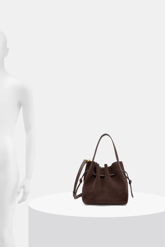 Yuzefi torebka crossbody damska skórzana MINI SCALLOP YUZPF26.HB.MST.S026 brązowy