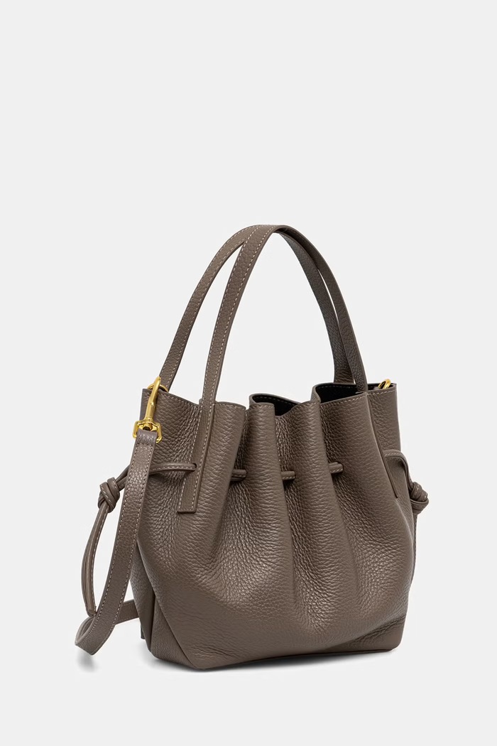 Yuzefi torebka crossbody damska skórzana MINI SCALLOP YUZPF26.HB.MST.L052 brązowy AW26