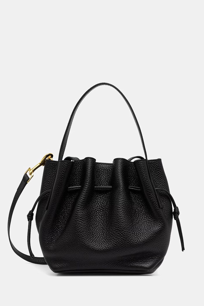 Yuzefi torebka crossbody damska skórzana MINI SCALLOP czarny YUZPF26.HB.MST.L034