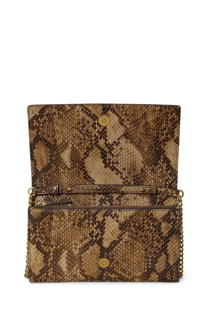 Lauren Ralph Lauren torebka crossbody damska skórzana zielony 432P15692