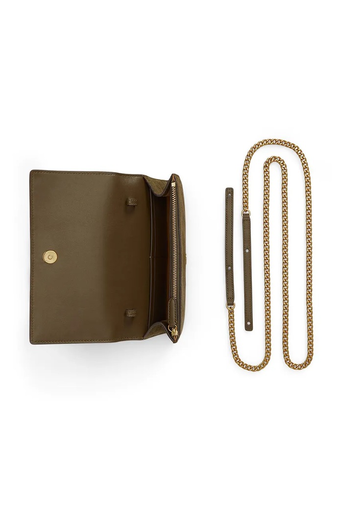 Lauren Ralph Lauren torebka crossbody damska zamszowa 432P15691 zielony