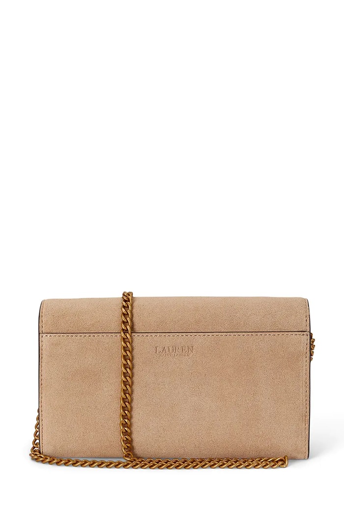 Lauren Ralph Lauren torebka crossbody damska zamszowa 432P15691 beżowy AW26