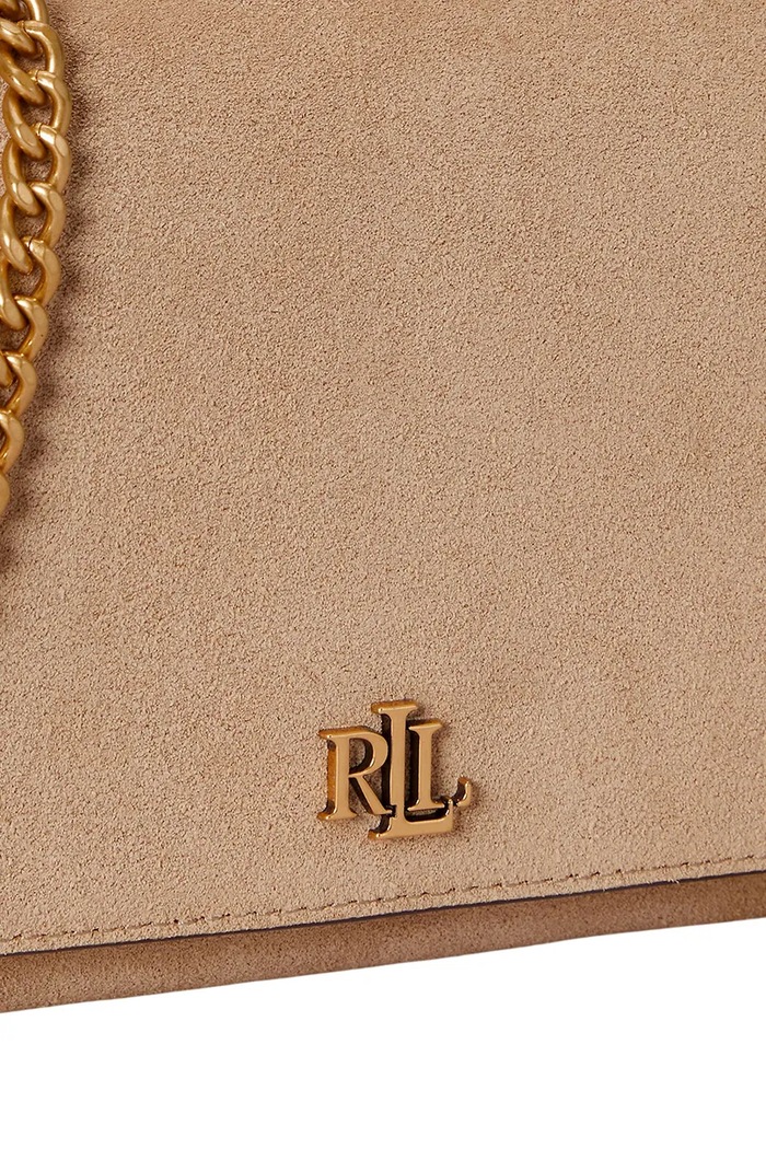 Lauren Ralph Lauren torebka crossbody damska zamszowa 432P15691 beżowy