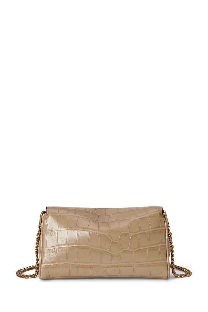 Lauren Ralph Lauren torebka crossbody damska skórzana 432P15659 beżowy AW26
