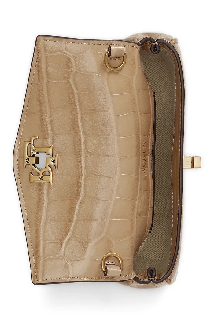 Lauren Ralph Lauren torebka crossbody damska skórzana 432P15659 beżowy