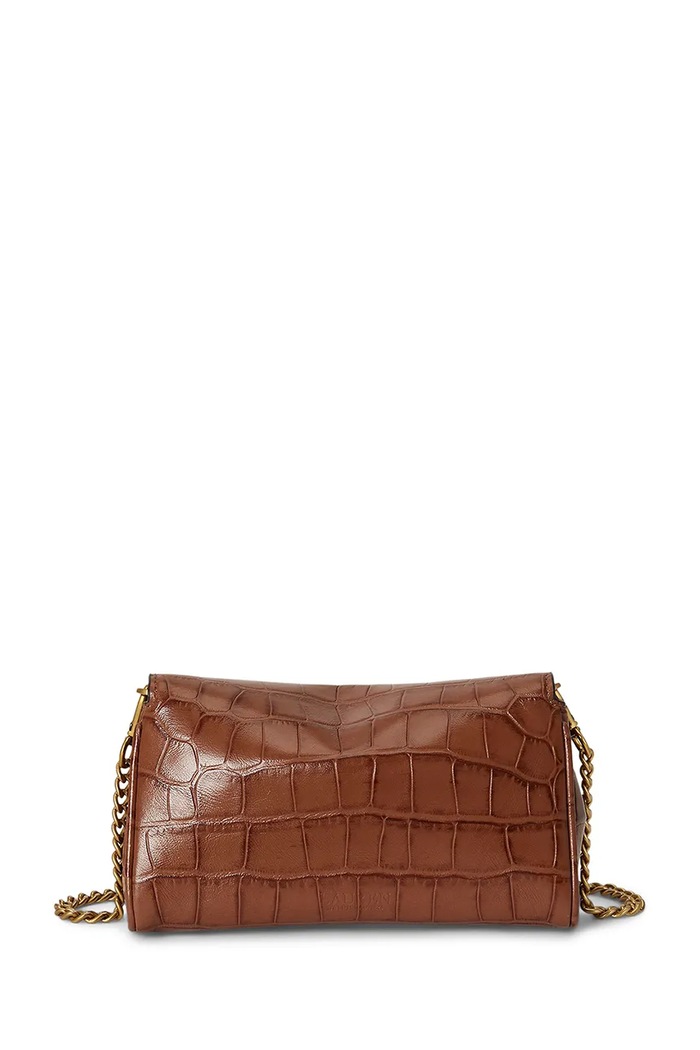 Lauren Ralph Lauren torebka crossbody damska skórzana 432P15659 brązowy AW26