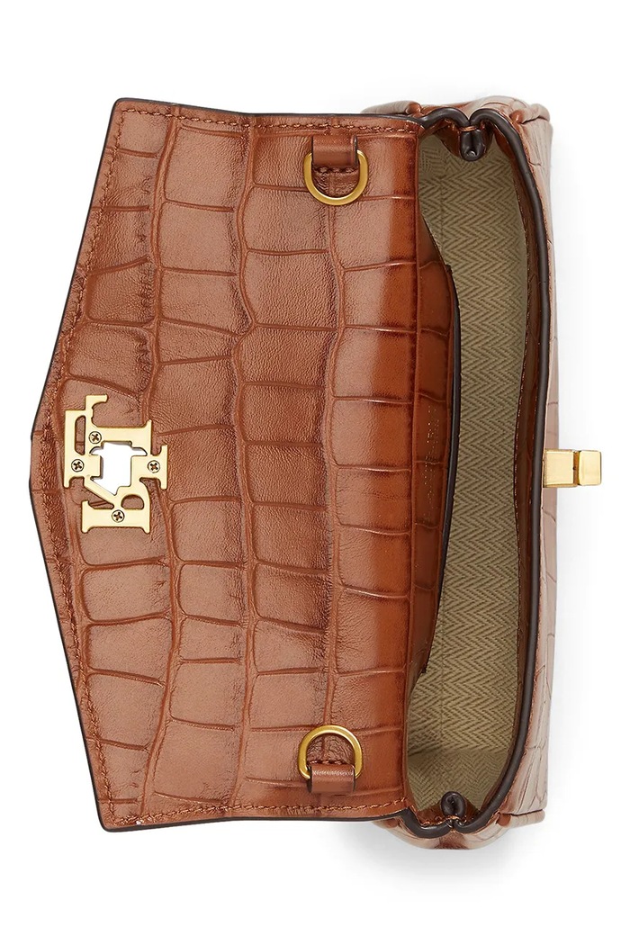 Lauren Ralph Lauren torebka crossbody damska skórzana brązowy 432P15659