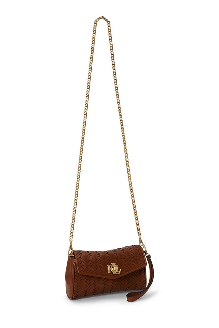 Akcesoria Lauren Ralph Lauren torebka damska skórzana 432P15658 brązowy