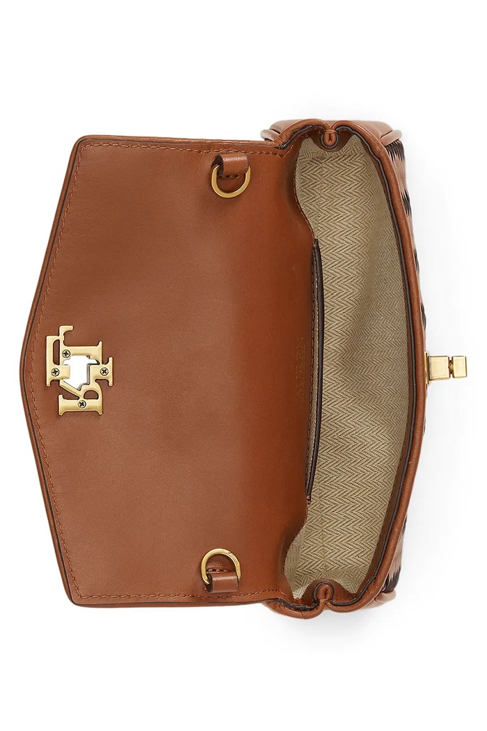 Lauren Ralph Lauren torebka damska skórzana 432P15658 brązowy