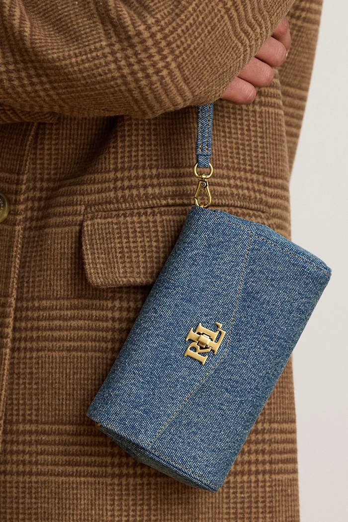 Lauren Ralph Lauren torebka crossbody damska jeansowa 432P15657