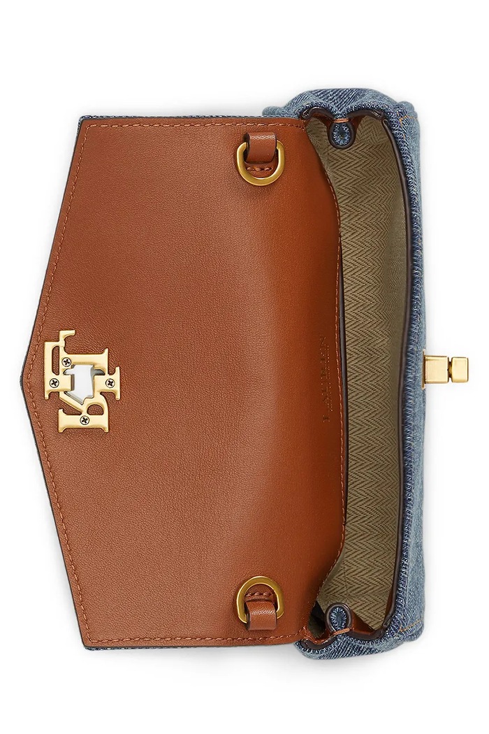 Lauren Ralph Lauren torebka crossbody damska jeansowa 432P15657 niebieski