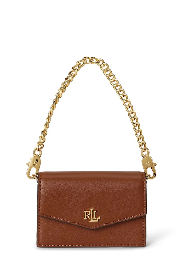 Lauren Ralph Lauren kopertówka damska skórzana brązowy 432P11755