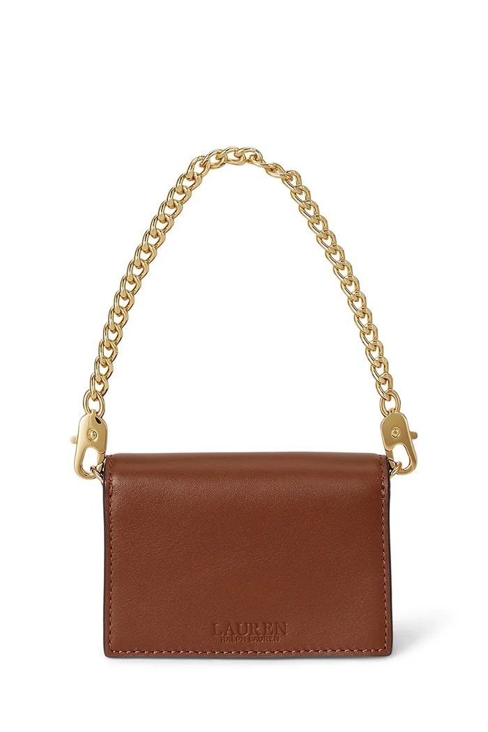 Lauren Ralph Lauren kopertówka damska skórzana 432P11755 brązowy AW26