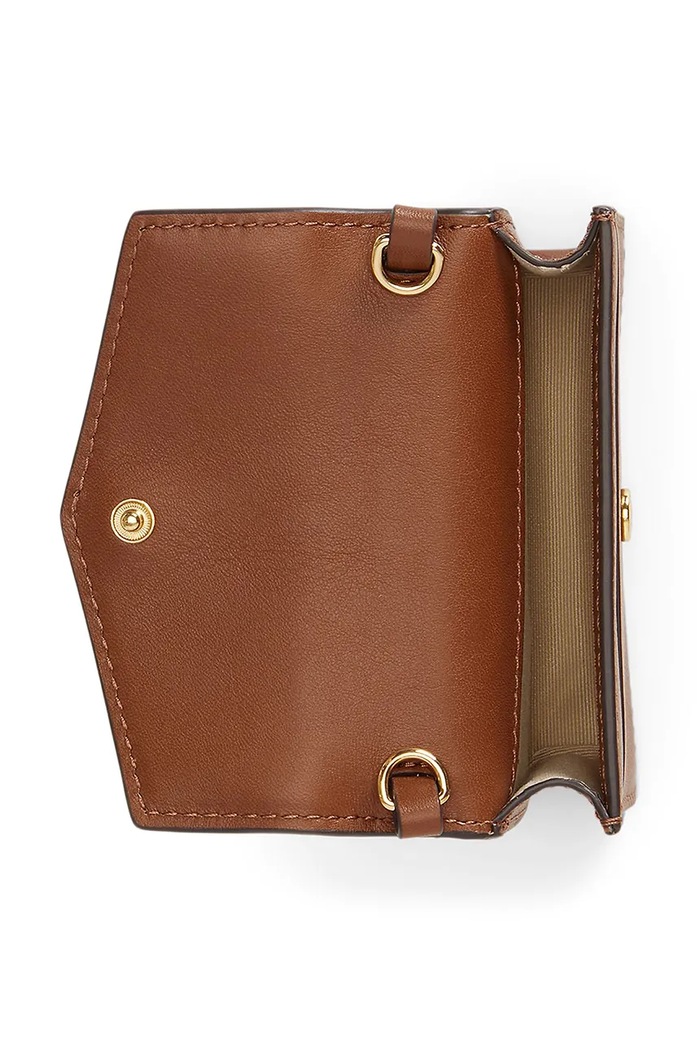 Lauren Ralph Lauren kopertówka damska skórzana brązowy 432P11755