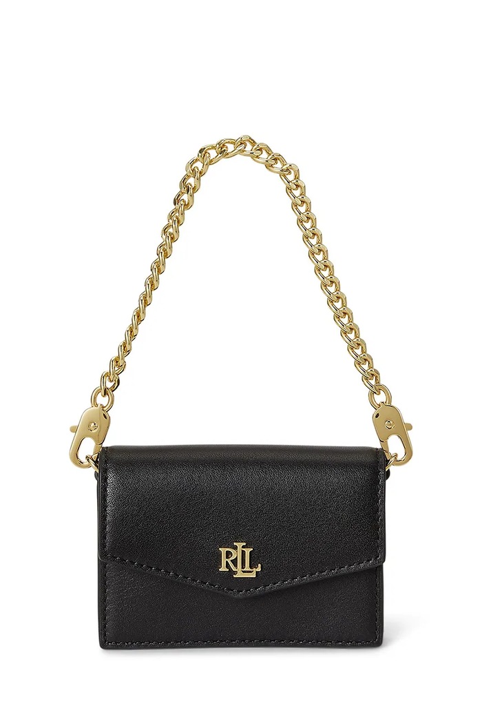 Lauren Ralph Lauren kopertówka damska skórzana czarny 432P11755