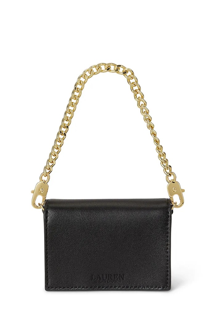 Lauren Ralph Lauren kopertówka damska skórzana 432P11755 czarny AW26