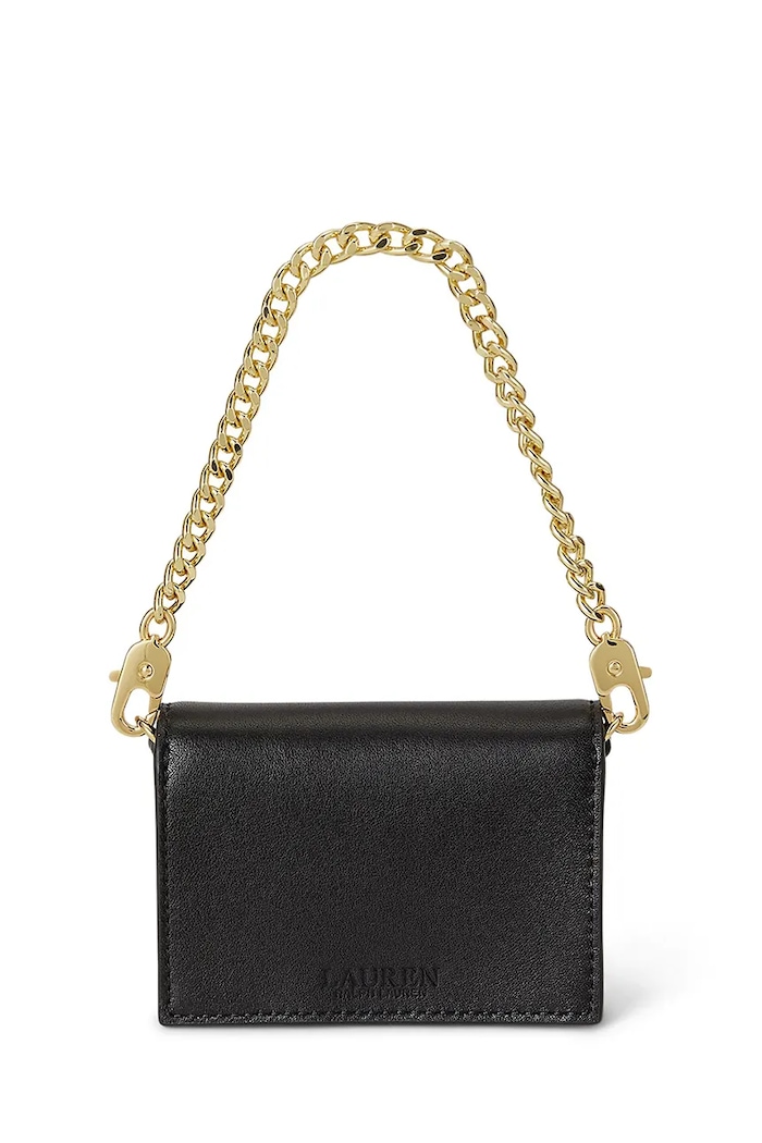 Lauren Ralph Lauren kopertówka damska skórzana 432P11755 czarny AW26