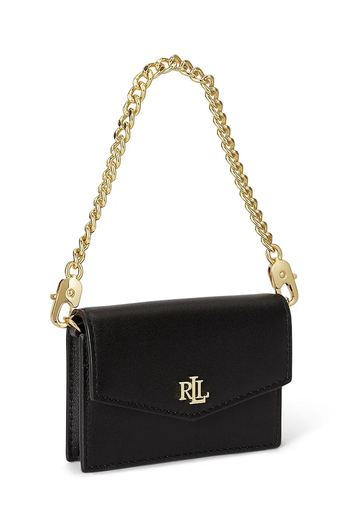 Akcesoria Lauren Ralph Lauren kopertówka damska skórzana 432P11755 czarny