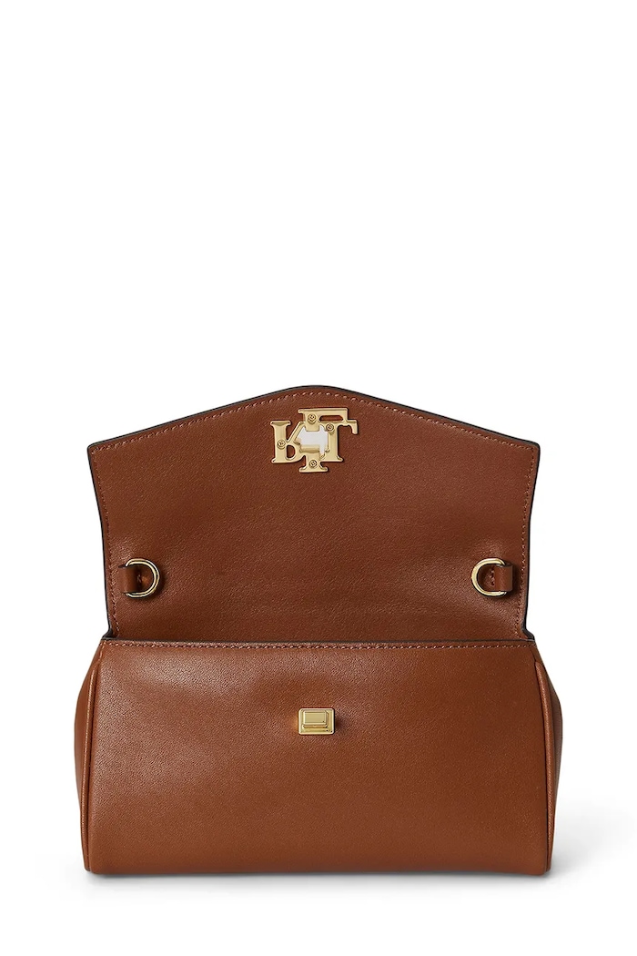 Lauren Ralph Lauren сумка crossbody для женщин кожаная коричневый 432P11743