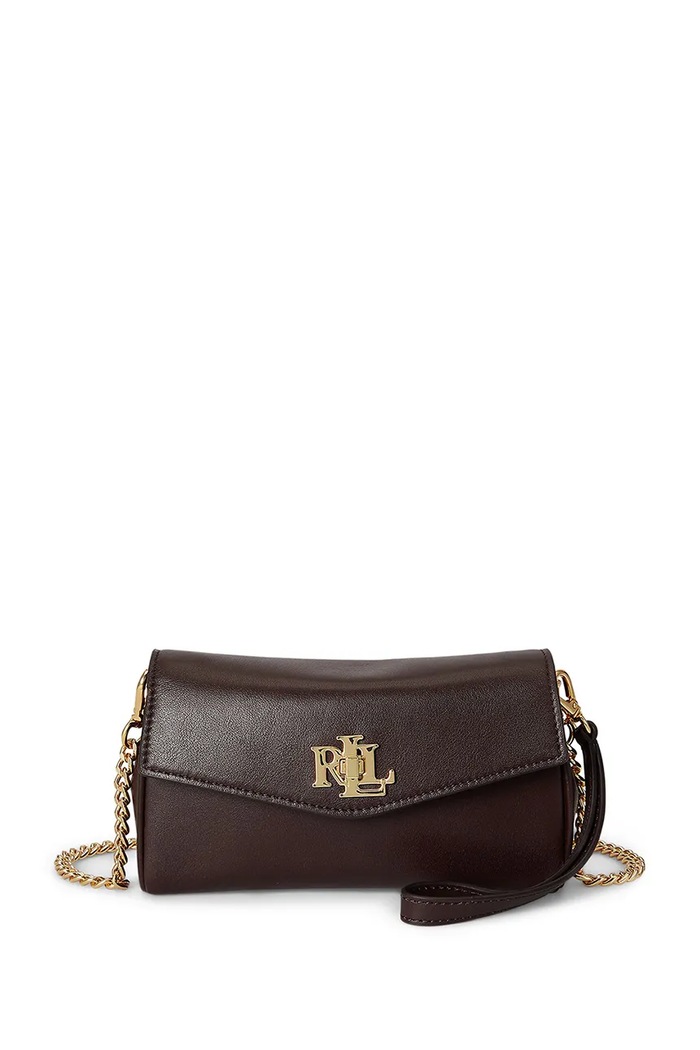 Lauren Ralph Lauren torebka crossbody damska skórzana brązowy 432P11743