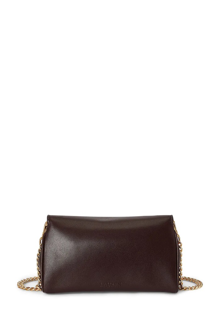 Lauren Ralph Lauren torebka crossbody damska skórzana 432P11743 brązowy AW26