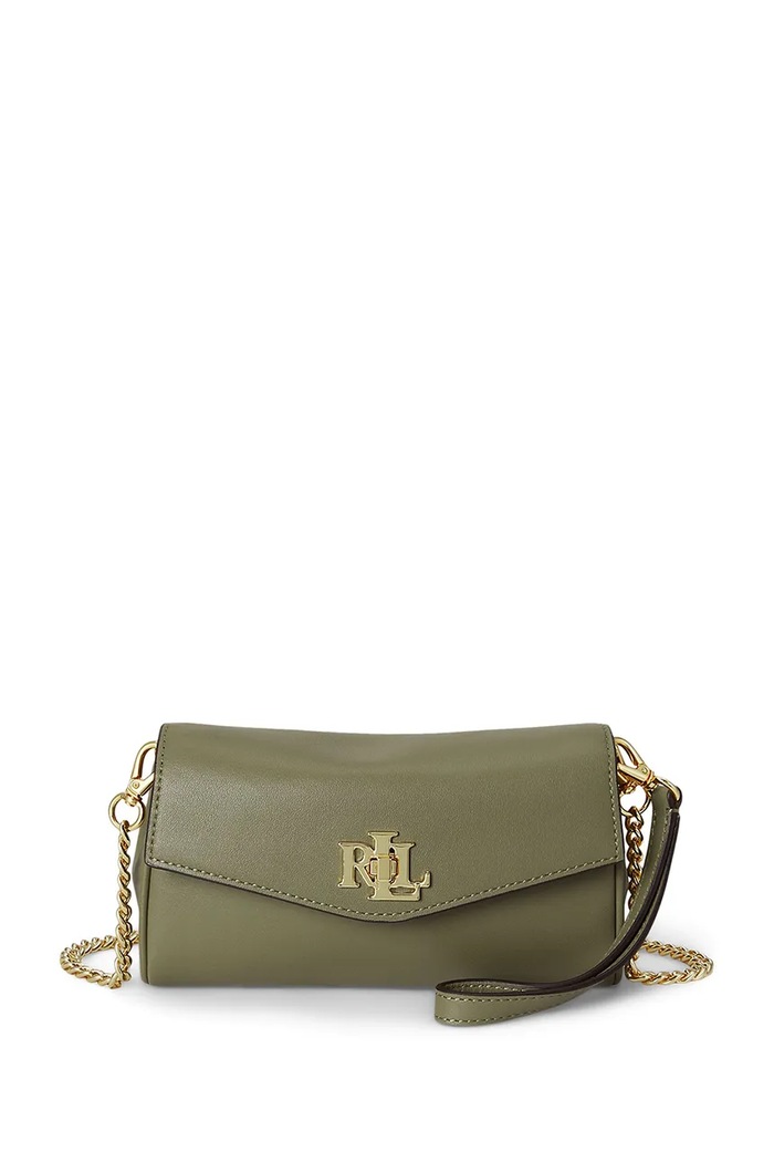 Lauren Ralph Lauren torebka crossbody damska skórzana zielony 432P11743