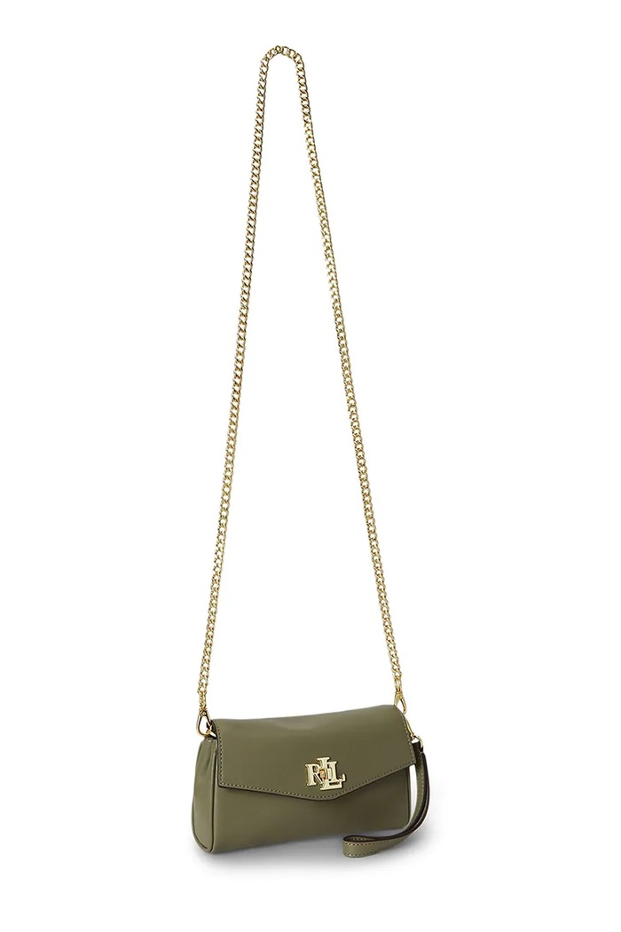 Akcesoria Lauren Ralph Lauren torebka crossbody damska skórzana 432P11743 zielony